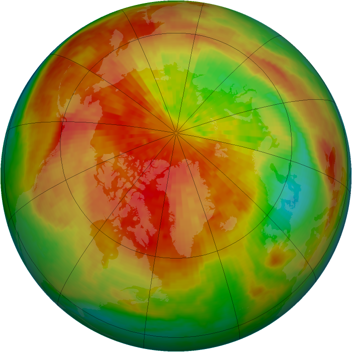 Arctic ozone map for 23 March 2003